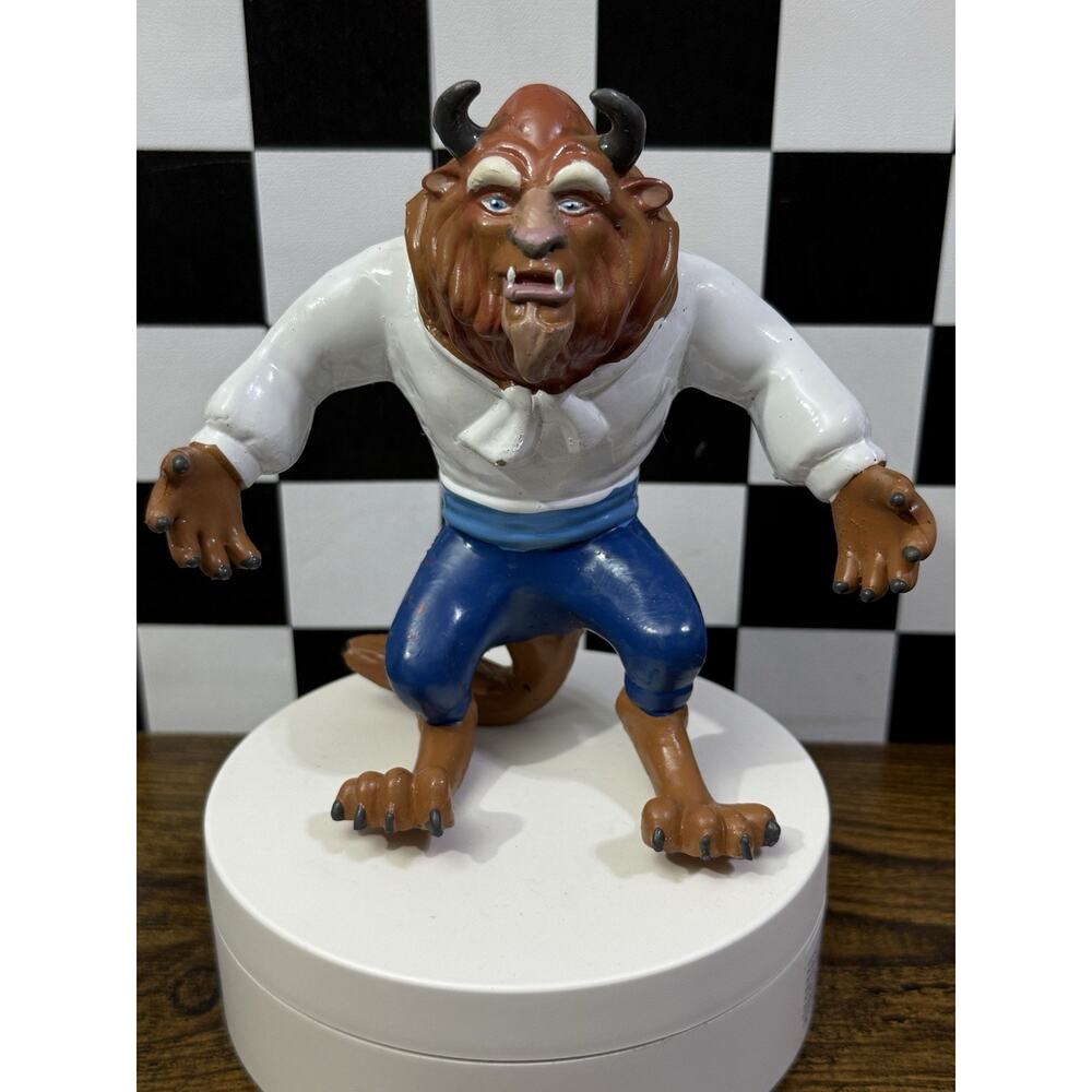 Vintage Disney Beauty and the Beast BEAST Rubber Action Figure Just Toys